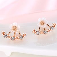 Delicate Korean Fashion Sweet Zircon Earrings sku image 3