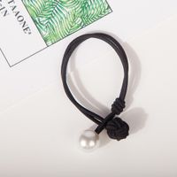 Korean Hair Accessories Headband Big Pearl Double Knotted Rubber Band Hair Accessories Wholesale sku image 1