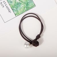 Korean Hair Accessories Headband Big Pearl Double Knotted Rubber Band Hair Accessories Wholesale sku image 2