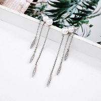 Long Pearl Tassel Diamond Earrings Earrings Female Fashion Earrings main image 1