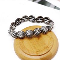 Black Round Alloy Full Diamond Bracelet Women's Wholesale Bracelet main image 3