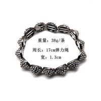 Black Round Alloy Full Diamond Bracelet Women's Wholesale Bracelet main image 5