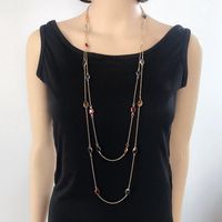 Color Resin Necklace Length Color Resin Beads Suit Necklace Sweater Chain main image 5