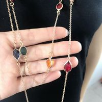Color Resin Necklace Length Color Resin Beads Suit Necklace Sweater Chain main image 6