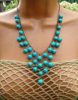 Stone Bead Necklace Handmade Turquoise Necklace Stone Necklace Women main image 3