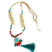 Wholesale Colorful Fringed Necklace Sweater Chain Jewelry Long Necklace main image 5