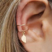 Wholesale Jewelry Vintage Style Leaf Alloy No Inlaid Plating Earrings main image 1