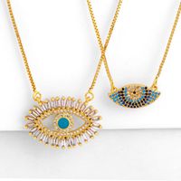 Fashion Eye 18k Gold Plated Necklace In Bulk main image 1