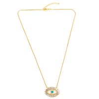Fashion Eye 18k Gold Plated Necklace In Bulk main image 5