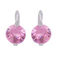 Individual Round Zircon Earrings main image 6