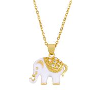 New Accessories Love Animal Elephant Necklace Female Drop Diamond Pendant Wholesale main image 3