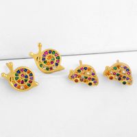 Earrings Zircon Earrings Korean Cute Insect Snail Earrings Diamond Jewelry Wholesale main image 1
