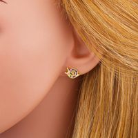Earrings Zircon Earrings Korean Cute Insect Snail Earrings Diamond Jewelry Wholesale main image 6