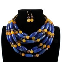 New Fashion Resin Two-tone Necklace Jewelry Wholesale sku image 1