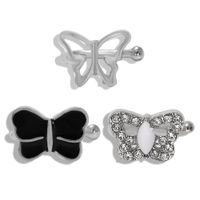 Alloy Studded Butterfly Ear Stud Earrings Simple Wild Jewelry Set Wholesale sku image 2