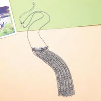 Jewelry Diamond Long Fringed Pendant Necklace Female Fashion Jewelry sku image 1