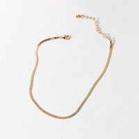 Hot Jewelry Wholesale Wide Snake Bone Chain Necklace Exaggerated Metal Necklace sku image 1