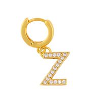 Alphabet Earrings With Diamonds sku image 26