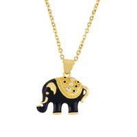 New Accessories Love Animal Elephant Necklace Female Drop Diamond Pendant Wholesale sku image 1