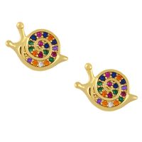 Earrings Zircon Earrings Korean Cute Insect Snail Earrings Diamond Jewelry Wholesale sku image 1