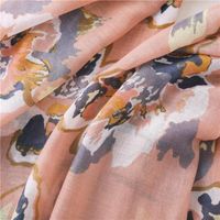 Autumn And Winter Women's Cotton Scarf Fashion Splash Ink Flowers Fashion Sun Shawl main image 6