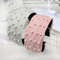 Corée Du Sud Importation Simplicité Nail Perle Solide Couleur Bandeau Croix-frontière Europe Et Amérique Épingle À Cheveux Avec Large Bord Yiwu Cheveux Accessoires Ventes Directes 2021 main image 6