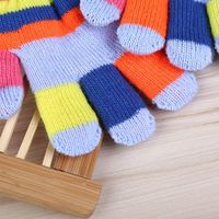 New Baby Finger Gloves Clothing Accessories Children Acrylic Striped Gloves Wholesale main image 6