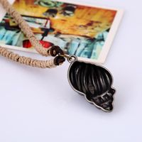 Vintage Woven Leather Necklace Conch Pendant Men Necklace Foreign Trade Jewelry Leather Necklace main image 6