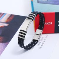 Titanium Steel Stainless Steel Bracelet Bracelet Silicone Men's Bracelet main image 4