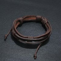 Hand-woven Vintage Leather Bracelet Jewelry Wholesale Simple Men's Leather Bracelet main image 6
