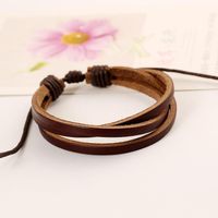 Multi-layer Hand-woven First Layer Leather Bracelet main image 3