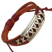 Alloy Leather Bracelet Wholesale Leather Beaded Bracelet main image 2