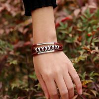 Alloy Leather Bracelet Wholesale Leather Beaded Bracelet main image 4