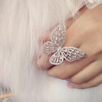 S925 Silver Pin Oversized Butterfly Earrings Luxury Dinner Dress Accessories main image 3