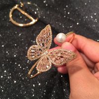 S925 Silver Pin Oversized Butterfly Earrings Luxury Dinner Dress Accessories main image 6