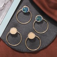 Alloy Diamond Earrings Fashion Geometric Earrings Simple Earring Accessories Wholesale main image 6
