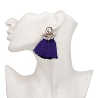 Women Studs Tassel Inlaid Glass Diamond High-end Personality Popular Earrings main image 4