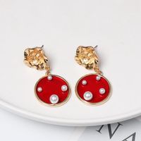 Round Transparent Color Stud Earrings Exaggerated Earrings Women Wholesale main image 5