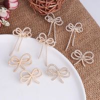 Bow Micro Stud Earrings Wholesale main image 6