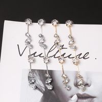 Rhinestone Studs Simple Trend Claw Diamond Inlaid Creative Earrings main image 2