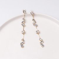 Rhinestone Studs Simple Trend Claw Diamond Inlaid Creative Earrings main image 3