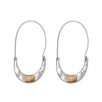 52997 En Stock Vente Chaude Eaby De  Argent Vintage Ethnique En Forme De Croissant Creux-out Boucles D'oreilles main image 1