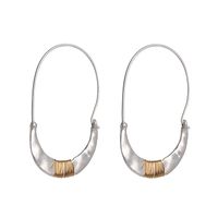 Hot Silver Vintage Crescent Cutout Earrings main image 2