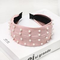 Corée Du Sud Importation Simplicité Nail Perle Solide Couleur Bandeau Croix-frontière Europe Et Amérique Épingle À Cheveux Avec Large Bord Yiwu Cheveux Accessoires Ventes Directes 2021 sku image 1