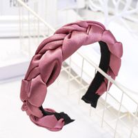 Europäische Und Amerikanische Neue Satin Twist Zopf Stirnband Mode Einfarbiger Stoff Grenz Überschreiten Des Stirnband Haarschmuck Fabrik Direkt Vertrieb 2021 sku image 6