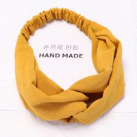 Headband Korean Simple Wide Edge Pressing Card Knotted Headband sku image 4