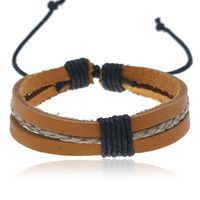 Vintage Woven Leather Bracelet Simple Men And Women Jewelry Bracelet sku image 2