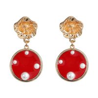 Round Transparent Color Stud Earrings Exaggerated Earrings Women Wholesale sku image 1