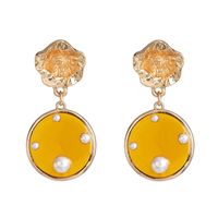 Round Transparent Color Stud Earrings Exaggerated Earrings Women Wholesale sku image 2