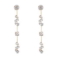 52645 Jujia Européen Et Américain Exagérée Strass Goujons Européen Et Américain Conception Simple Tendance Strass Incrusté Creative Boucles D'oreilles sku image 1